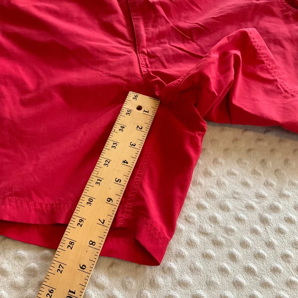 J.Crew Swim Trunks Mens 35 Red Original Swimwear Mesh Lined Board Shorts